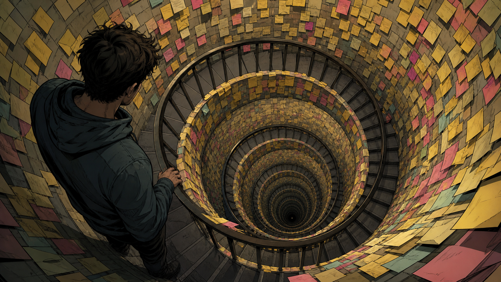Scope creep death spiral showing feature additions delaying launch indefinitely